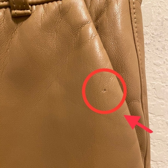 Aritzia Babaton Vegan Leather Command Cropped Pant In Camel Size 00 - Picture 12 of 12